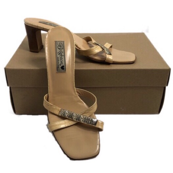 Brighton Nude Embellished Taylor Heels Size 9 - Picture 1 of 8